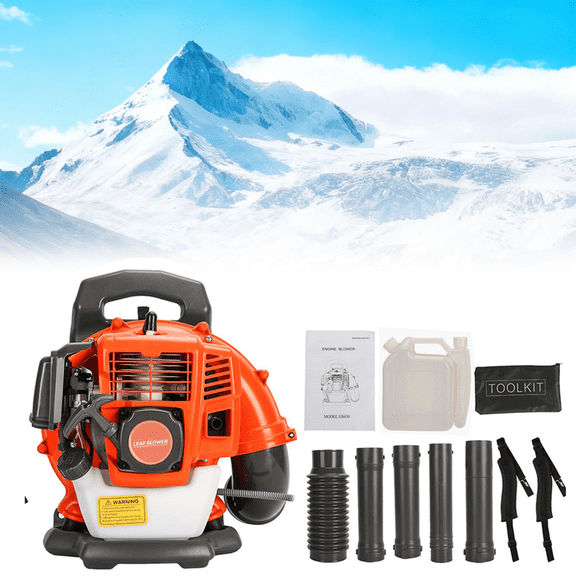 Seipouy Backpack Leaf Blower, 52CC 1.7 HP 2 Stroke Gas Leaf Blower, 550 CFM , 200 MPH , Powerful Clearing Performance and Ergonomic Design