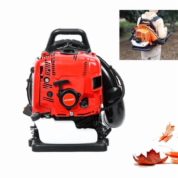 Seipouy Backpack Leaf Blower, 75.6CC 5HP 4 Cycle Gas Leaf Blower, 900CFM , 210MPH , Powerful Clearing Performance and Ergonomic Design