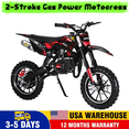 thumbnail image 1 of Seipouy Dirt Bike for Kids & Adults 49cc 2-Stroke Kids Dirt Bike Mini Bike Gas Power Off Road Trail Bike with Front Rear Disc Brakes, Racing Max Speed 40KM/H from USA Fast Arrival, 1 of 10