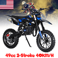 thumbnail image 1 of Seipouy Gas Dirt Bike Kids 49cc, Gas Dirt Bikes for Kids 6-12, 2-Stroke Gas Motorcycle with Front Rear Disc Brakes, Kids Motorcycle with Off-Road Tires, Shock Absorption Springs, Soft Seat Cushion, 1 of 10