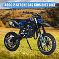 thumbnail image 1 of Seipouy Kids Dirt Bike-49cc Dirt Bike for Kids & Adluts with 2-Stroke, Gas Power Motocross Witg Speeds up to 25MPH, Off Road Mini Motorcycle with Front Rear Disc Brakes, 1 of 10
