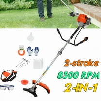 Seipouy Lawn Mower, Gas String Trimmer, 52cc Weed Wacker Gas Powered, 2 in 1 Cordless Hedge Trimmer, 2-Stroke Brush Cutter, Handheld Weed Eater, Plastic Handle & Shoulder Strap Included