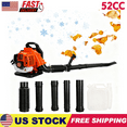 thumbnail image 1 of Seipouy Leaf Blower - 52CC 550 CFM 2-Stroke Backpack Gas Powered Blower, Grass Lawn Air Cooling Gasoline with Air-Cooled, Snow for Garden, 1 of 7