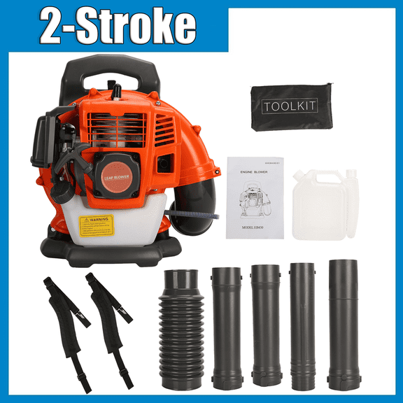 Seipouy Leaf Blower Backpack, 52CC 2 Cycle 550 CFM 1.7 HP Gas Powered Strong Air Flow , Ideal for Leaf, Sand, Gravel, Snow, Yard and Driveway