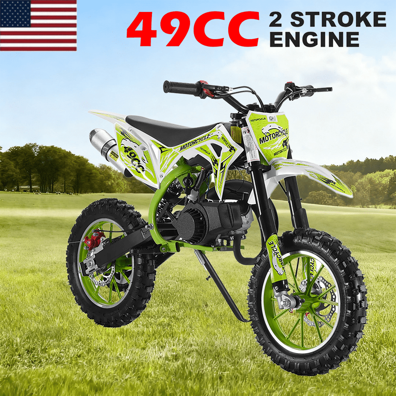 Seipouy Pro-Version 49cc Kids Dirt Bike for Kid and Adluts| Kids Gift | Off-Road Tires | East to Install | Shock Absorption Springs| Soft Seat Cushion | Mini Bike for Yard Block Grasslands Sandy Use