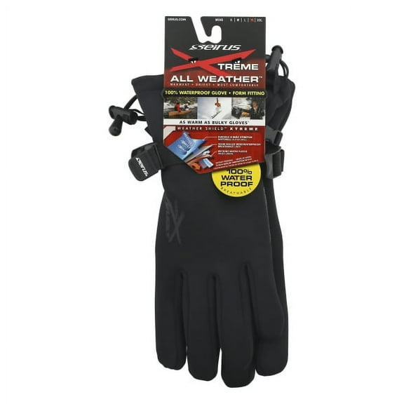 Seirus Men's Xtreme All Weather Gauntlet Gloves, Black, XLarge