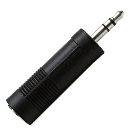 Seismic Audio 1/4 to 1/8 Audio Adapter, 6.35mm Female to 3.5mm Male Converter for iPod, iPhone, Android, SAPT121, Black