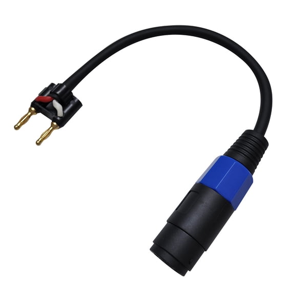 Seismic Audio  - 1 Foot Banana to Speakon Adapter Patch Cable - New Black - SAPT301