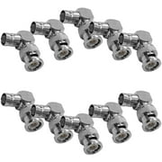 Seismic Audio 10 Pack of Right Angle BNC Male to BNC Female Video Cable Adapters - 90 Degree - SAPT526