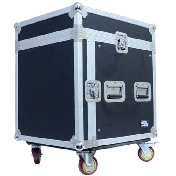 Seismic Audio 10 Space Rack Case with Slant Mixer Top