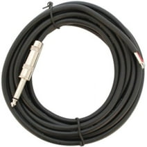 Seismic Audio  15' Raw Wire to 1/4" PA/DJ SPEAKER CABLE Black - QRW15