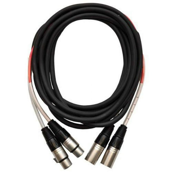 Seismic Audio - 2 Channel XLR Colored Snake Cable 15 Feet- NEW - Pro Audio - SARLX-2x15
