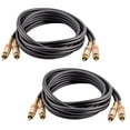 thumbnail image 1 of Seismic Audio 2 Pack of 6 Foot 2-RCA Male to 2-RCA Male Audio Patch Cables - Black and Black Black and Black - SAPRCA6-BK-BK, 1 of 3