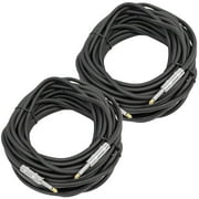 Seismic Audio 2 Set 50 1/4" to 1/4 Speaker PA/DJ Cables 14 Gauge NEW - FS50-2