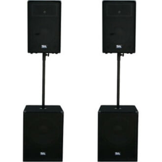 Seismic Audio 2-way Stand Mountable Speaker, 850 W RMS, Black