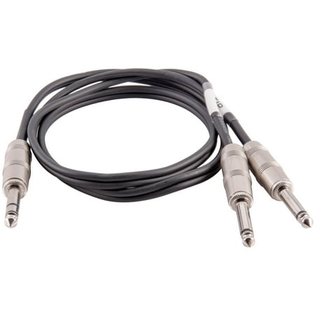 Seismic Audio 3 Foot 1/4 Inch TRS Male to Dual 1/4 Inch TS Y Splitter Cable - Interface Cord - SA-Y83