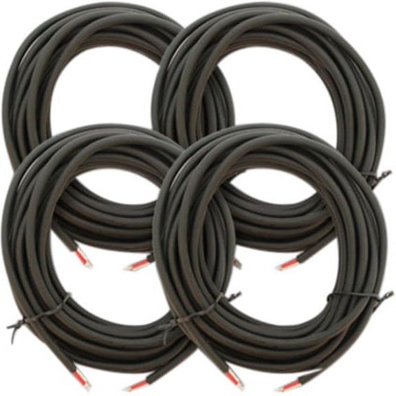 Seismic Audio (4)  25' Raw Wire HOME PA/DJ SPEAKER CABLE Black - RW25FourPack