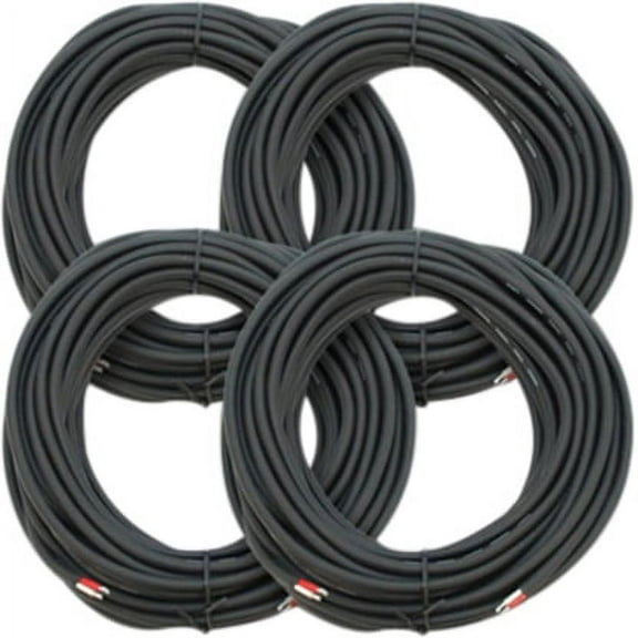 Seismic Audio 4 50' Raw Wire-1/4" PA/DJ SPEAKER CABLES - QRW50FourPack