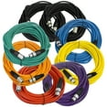 thumbnail image 1 of Seismic Audio  (8 PACK) 50' XLR Microphone Cables 6 Color Coded & 2 Black Cords - SAXLX-50PYROGB2BK, 1 of 3