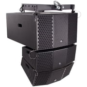 Seismic Audio Compact Line Array Package - 3x10 Subwoofer, Pair of 2x5 Speakers and Frame - CLA-PKG2