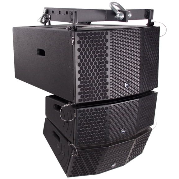 Seismic Audio Compact Line Array Package - 3x10 Subwoofer, Pair of 2x5 Speakers and Frame - CLA-PKG2