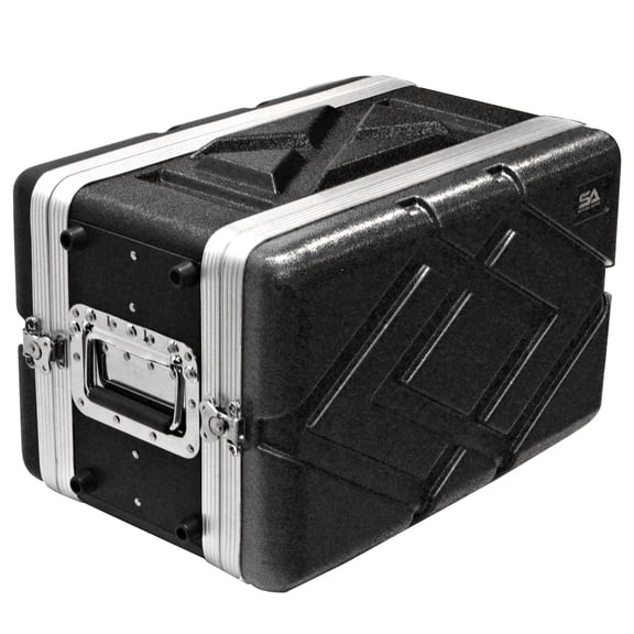 Seismic Audio Lightweight 6 Space Compact ABS Rack Case - 6U PA DJ Effects Shallow Rack Case - SALWR6S