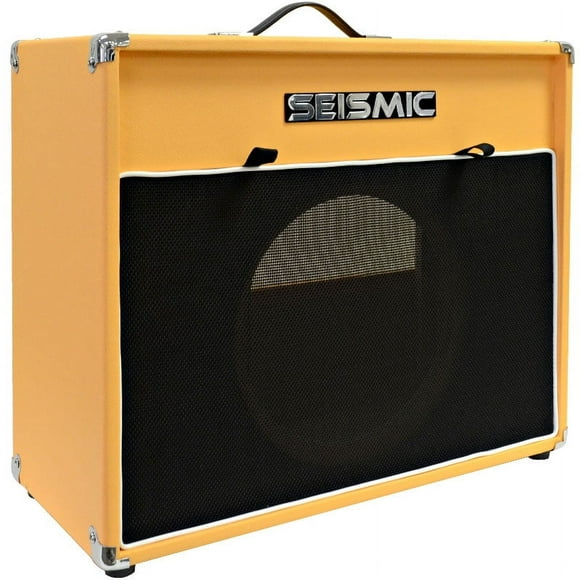 Seismic Audio Orange Tolex 12" GUITAR SPEAKER CABINET EMPTY 1x12 Cab Black - Luke-1x12V_ORBL
