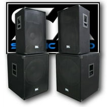 Seismic Audio PAIR 15" PA/DJ Speakers & 2 18" Inch Subwoofer Cabs~NEW - SA-15PKG4