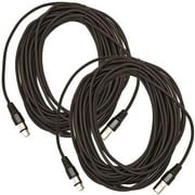 Seismic Audio Pair of Black 50 XLR Male to Female Microphone Patch Cables2 Pk Black - SAXLX-50Black-2Pack