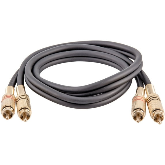 Seismic Audio Premium Black 3 Foot Dual RCA Male to Dual RCA Male Audio Patch Cable - SAPRCA3-BK