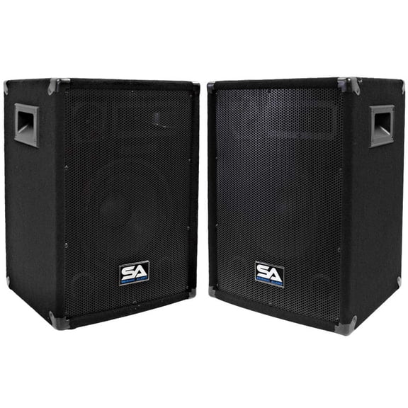Seismic Audio Pair 10" PA DJ PRO AUDIO SPEAKERS 200 W. NEW Monitors - 10