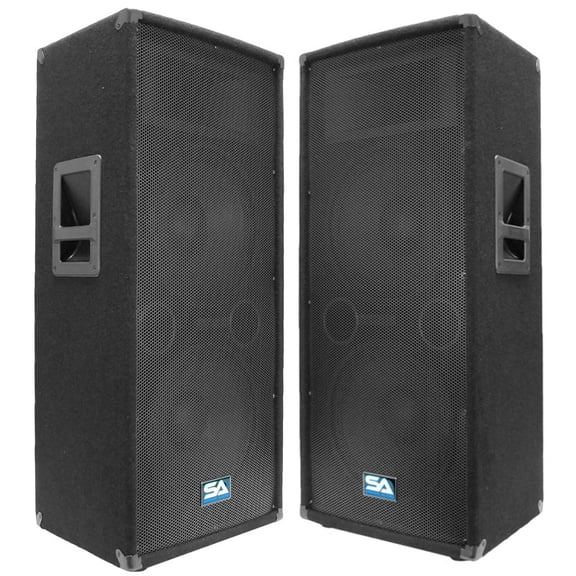 Seismic Audio Pair Dual 12" PA DJ Speakers 1200 Watts ~Pro Audio Band - 122T