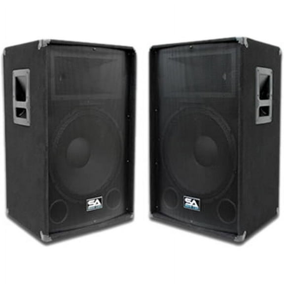Seismic Audio Pro Audio SA-12T 2-way Indoor Stand Mountable, Pole Mount Speaker, 300 W RMS, Black
