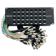Seismic Audio Rack Mount 32 Channel XLR TRS Combo Splitter Snake Cable - 5 and 15 XLR trunks - SARMSS-32x515