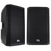 Seismic Audio - Riot-15 - Pair of Powered 15" 1000 Watt PA /DJ Speakers with Bluetooth, DSP, Built in Mixer & Class D Amplifier