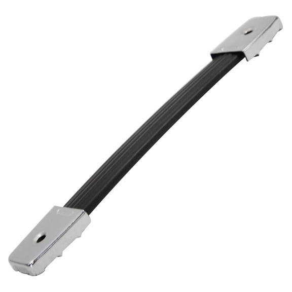 Seismic Audio  - Rubber Strap Handle with Metal Insert and Chrome End Caps Silver - Strap-Handle-Chrome