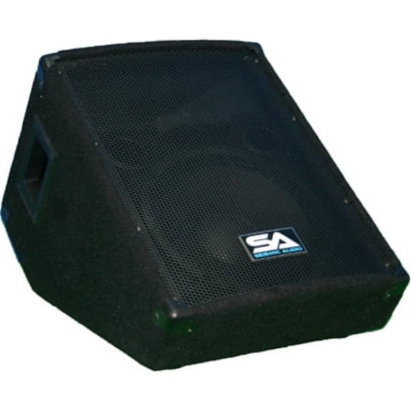 Seismic Audio SA-10M Single 2-Way Indoor Floor Monitor Speaker, 100 W RMS, Black Sound & Recording