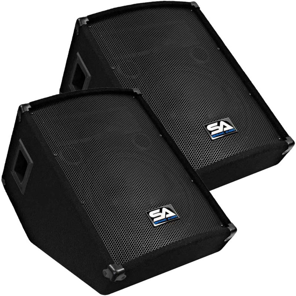 Seismic Audio Pair 12" Floor Monitors Studio/Stage~New PA/DJ Speakers - 12M