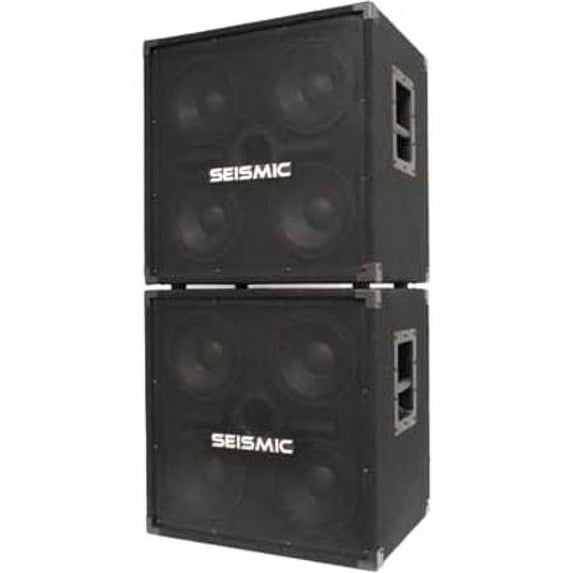 Seismic Audio SA-4x8 (Pair) 2-way Indoor/Outdoor Woofer, 300 W RMS, Black