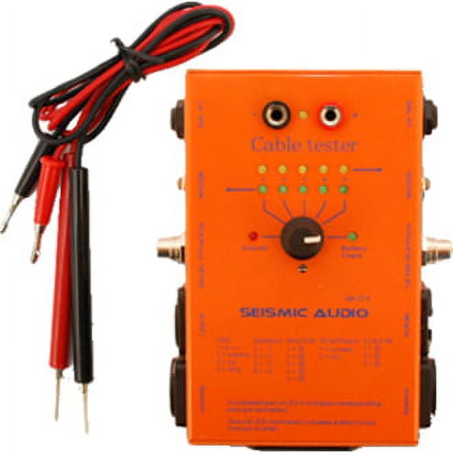 Seismic Audio SACT2, Cable Tester (Test XLR, 2P/4P Speakon, TRS, TS