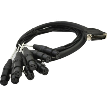 Seismic Audio SA-DB8XF5, DB25 to 8 Channel XLR Female 5 Feet