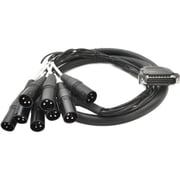 Seismic Audio SA-DB8XM5, DB25 to 8 Channel XLR Male 5 Feet