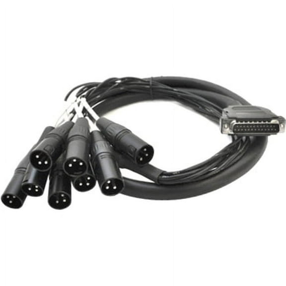 Seismic Audio SA-DB8XM5, DB25 to 8 Channel XLR Male 5 Feet
