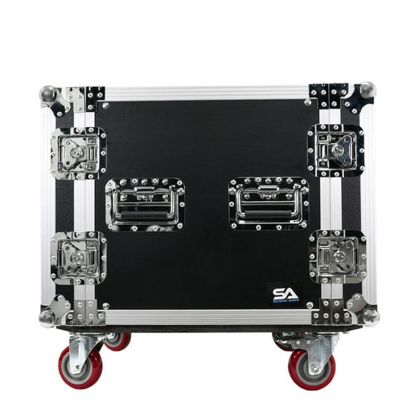 Seismic Audio - SA-PTR-10UC - 10 Space Pro Audio DJ Road Rack Case with Casters - 10U Pro Tour Grade Case