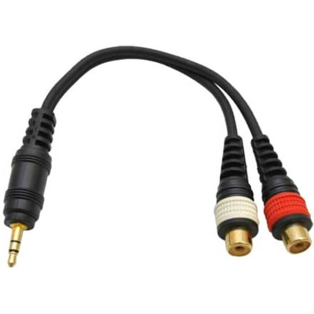 Seismic Audio SA-iEM2TRSF, Male 1/8" to Female RCA Patch Cable