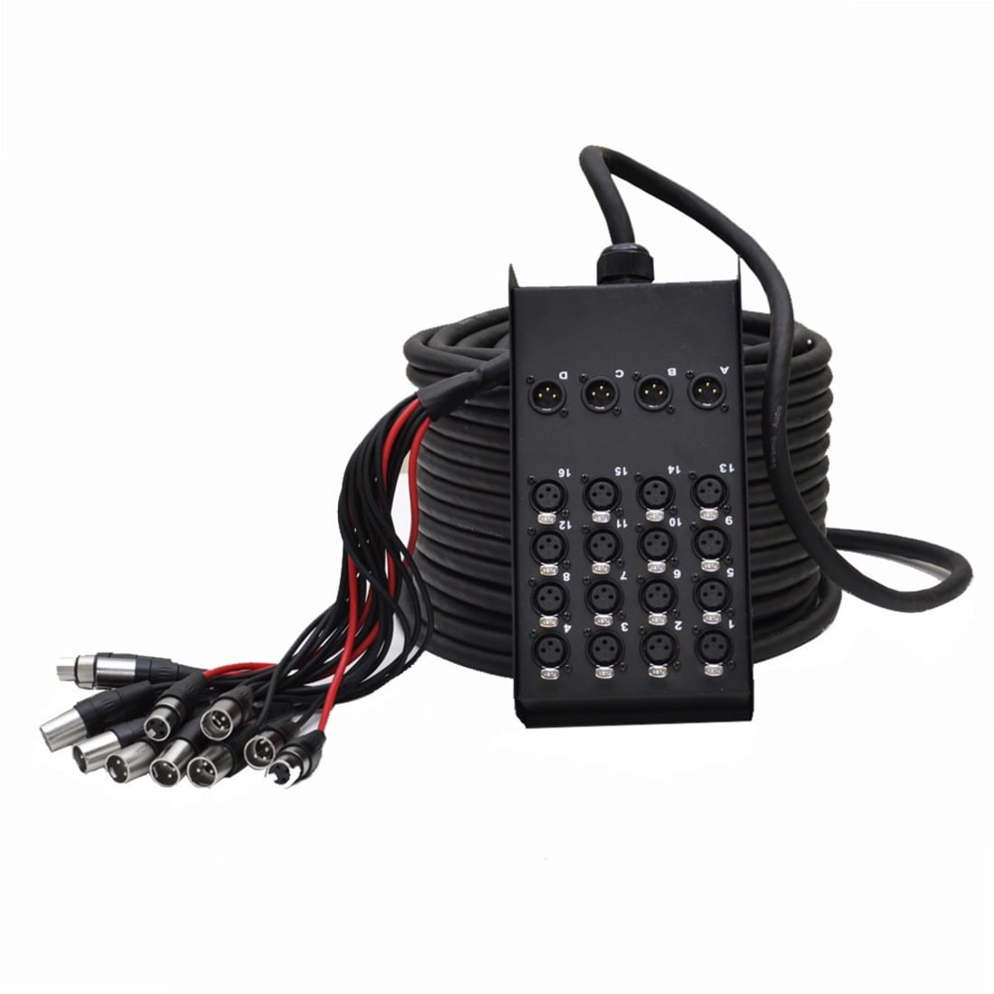 Seismic Audio SACB-16x4x100 - 16 Channel XLR Low Profile Snake Cable - 100 Feet Stage Box