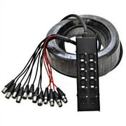 Seismic Audio SACB-8x4x100 8 Channel Snake Cable , Low Profile Circuit Board 8 Channel XLR Snake Cable - 100-Feet