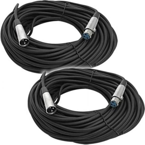 Seismic Audio SADMX100, 100 Foot Premium Heavy Duty DMX Cable (2 Pack)