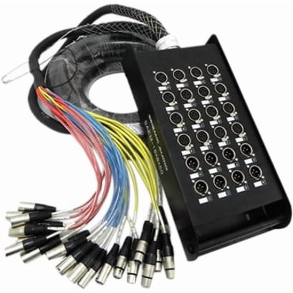 Seismic Audio SAEM-16x8x50, 16 Channel XLR Color Coded Snake Cable, 50 Feet