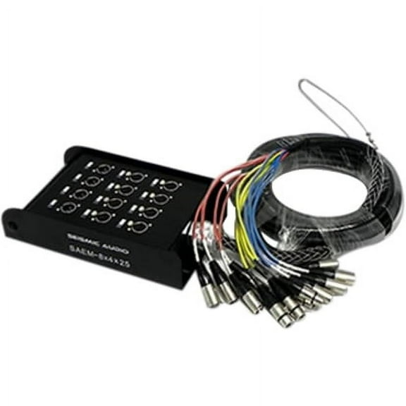 SAEM-8x4x25 - 8 Channel XLR Color Coded Snake Cable - 25 Feet